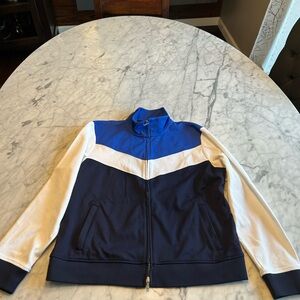 Ralph Lauren Blue and White Bomber Jacket
